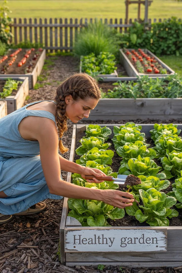 Ein malerischer Außenbereich mit rustikalen Elementen, der inspirierende Gestaltungsmöglichkeiten für einen historischen Landwirtschaftsgarten bietet. Farbenfrohe Pflanzen und traditionelle Dekorationen verschönern diese ländliche Oase.
