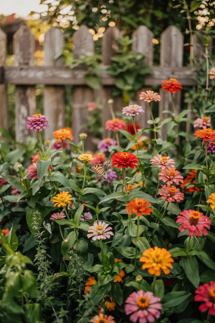 Ein lebendiges Kräuterbeet im Freien, das eine Vielzahl von aromatischen Pflanzen zeigt. Die üppigen grünen Blätter und bunten Blüten schaffen eine einladende Atmosphäre für Gartenliebhaber und Naturfreunde.