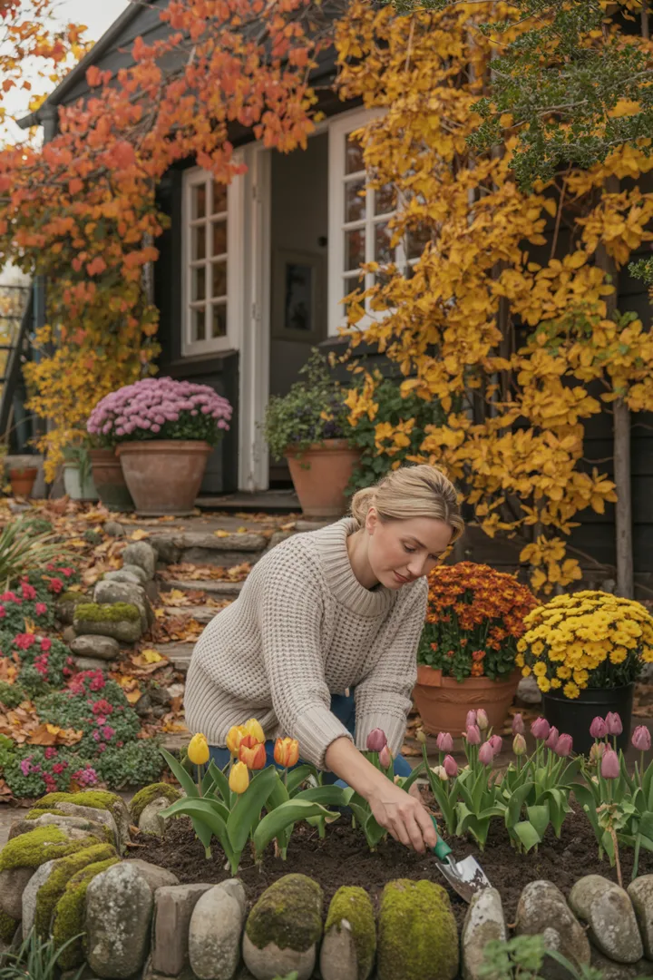 Bunt gestalteter Außenbereich mit Holzstrukturen, üppigen Pflanzen und kreativen Sitzgelegenheiten. Eine harmonische Oase, die mit kreativen Ideen zur Nutzung von Paletten im Garten begeistert.