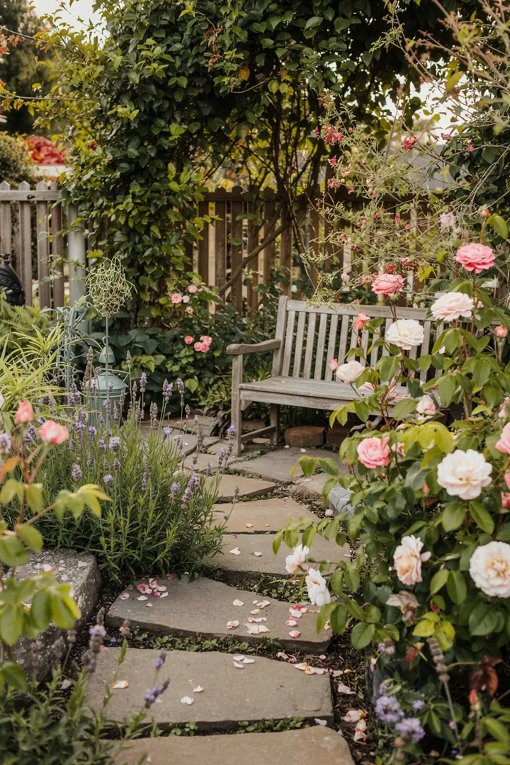 Ein zauberhafter, kreativer Außenbereich mit liebevoll gestalteten Elementen, die Fantasie und Kunst vereinen. Perfekt für DIY-Projekte, um einen märchenhaften Garten zu gestalten und die Natur zu erleben.