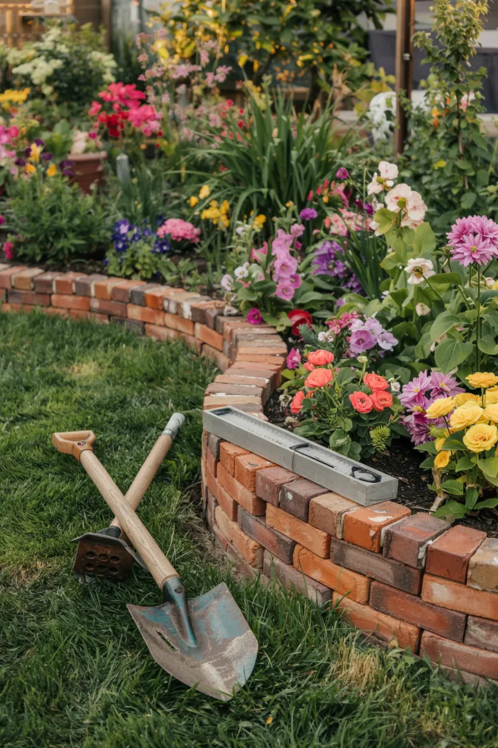Ein harmonisch gestaltetes Gartenbeet mit eleganten, natürlichen Begrenzungen aus Stein, die das Pflanzenwachstum unterstützen und eine ansprechende Optik verleihen.
