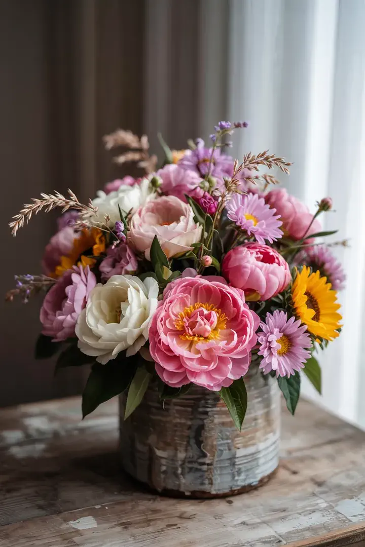 Anleitung zur kreativen Gestaltung einer blühenden Tischdekoration mit floristischen Elementen für besondere Anlässe.