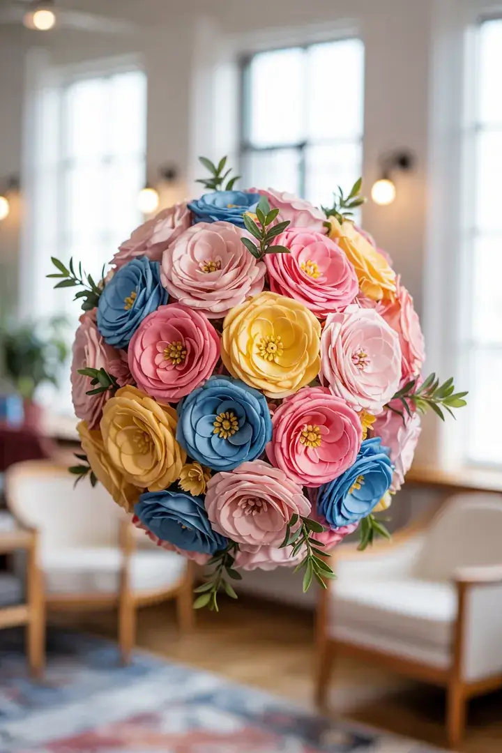 Ein stilvoll dekorierter Tisch mit Blumenarrangements und Kerzen, ideal für festliche Anlässe und kreative Pinterest-Inspiration in der Event-Dekoration.
