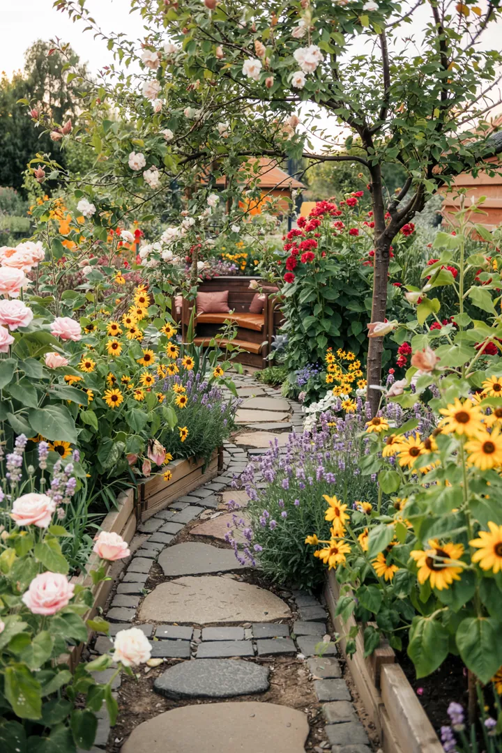Ein rustikales Interieur mit ländlichen Akzenten, die die Atmosphäre eines charmanten Landhauses widerspiegeln, ideal für das Gestalten eines Bauernhof-Themenraums.