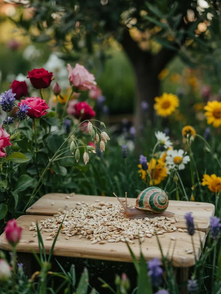 Ein üppiger Garten mit bunten Pflanzen, die pflegeleicht sind und Schnecken fernhalten, ideal für kreative Gartengestaltung.