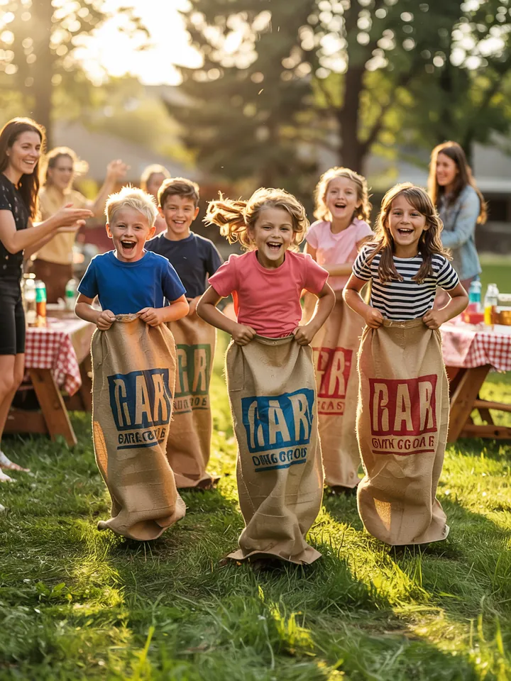 Bunt dekorierte Feier mit fröhlichen Gästen, die eine unvergessliche Zeit bei einer festlichen Jubiläumsveranstaltung genießen.