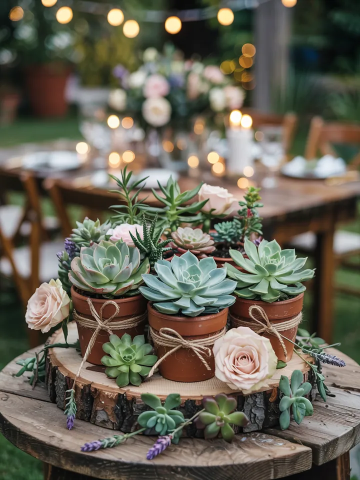 Bunte Sukkulenten in einer kunstvollen Amphore präsentieren eine lebendige Vielfalt von Farben und Formen, ideal für Pflanzenliebhaber.