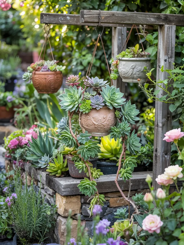 Eine grüne Wand mit üppigen Pflanzen, die eine einladende Atmosphäre im Wohnraum schaffen und frisches Leben ins Zimmer bringen.