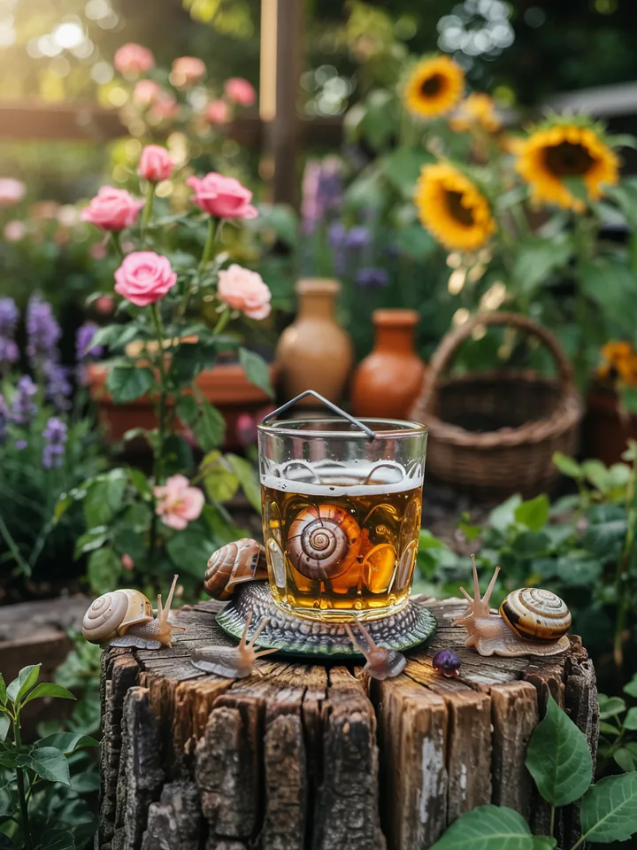 Ein üppiges Beet voller frischer Pflanzen, das gesunde Nahrung in einer natürlichen Umgebung fördert und die Schönheit des Gartens widerspiegelt.