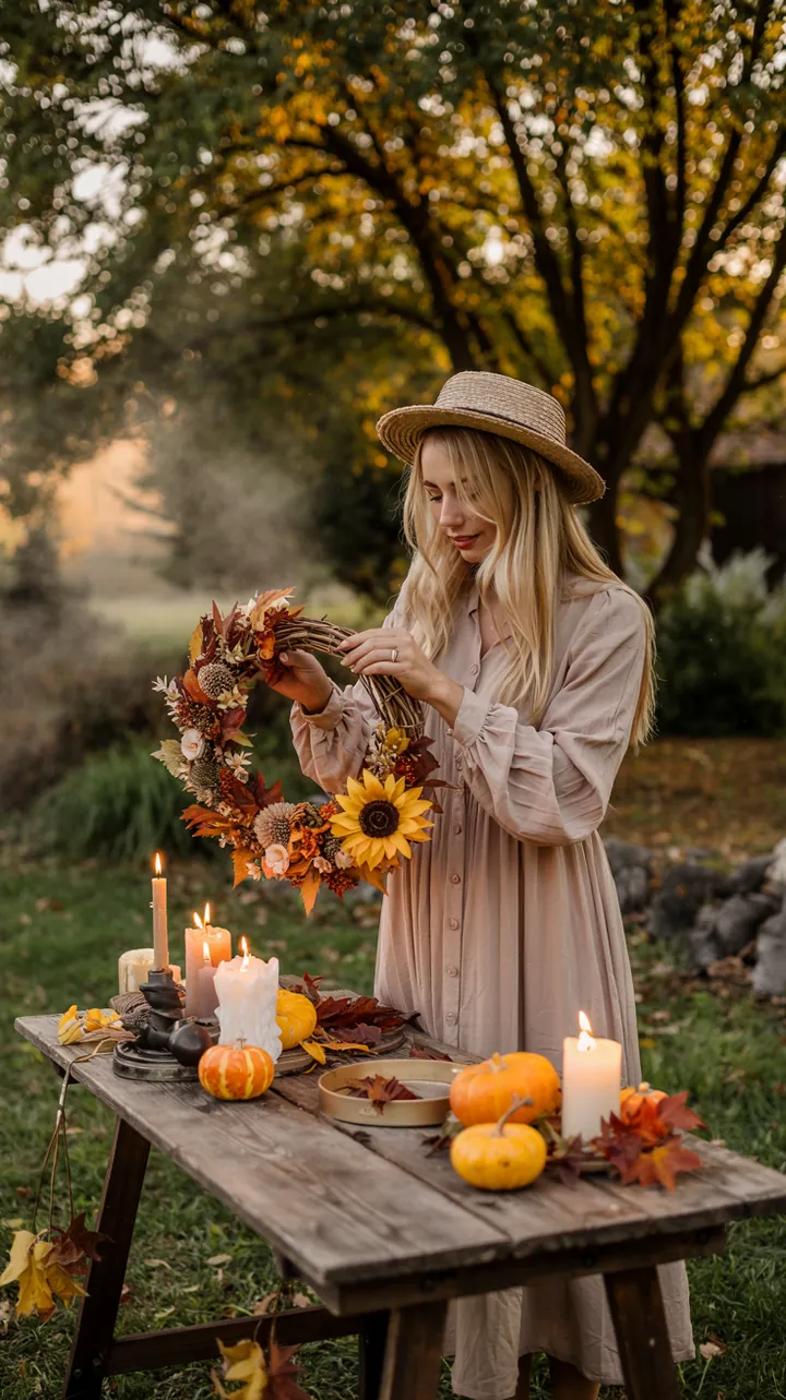 Ein zauberhaftes Gartentor umrahmt eine üppige Erntezeit, während frisch gepflanzte Zwiebeln auf eine reiche Ernte warten.
