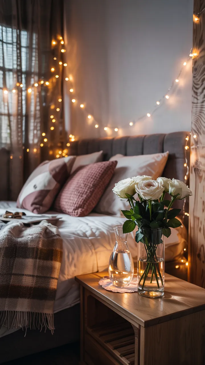 Ein stilvolles Raumdesign mit sanften Lichtern, die von der Decke hängen und eine einladende Stimmung erzeugen. Tipps zur Schaffung einer behaglichen Umgebung.