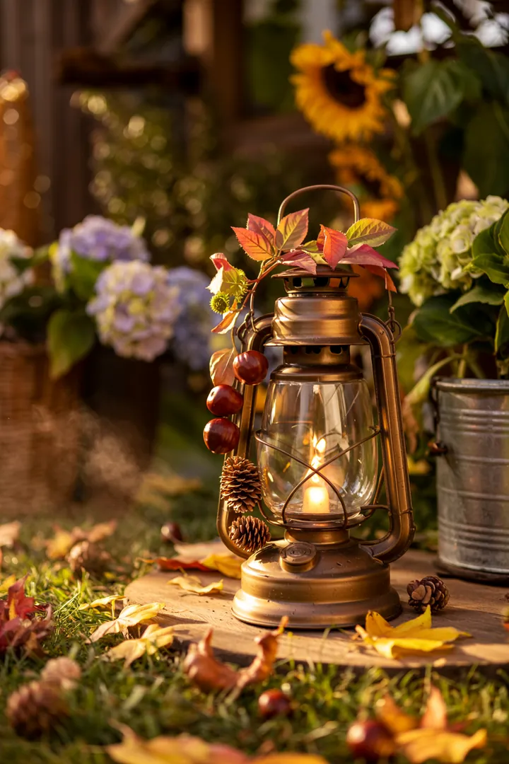 „Kreative DIY-Idee für die herbstliche Gestaltung: Farbige Kürbisse aus verschiedenen Materialien für eine einladende Atmosphäre.“