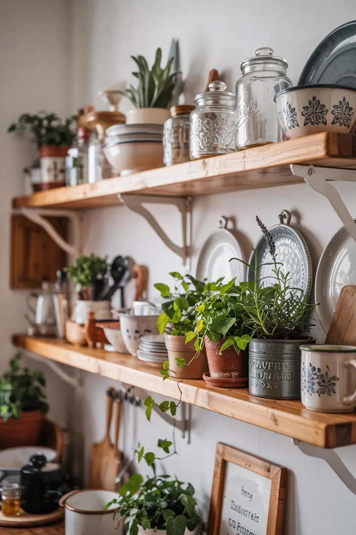 Ein stilvolles, rustikales Regal aus natürlichem Material, das als praktischer Stauraum dient und einen warmen, einladenden Look in jedem Raum schafft. Ideal für kreative Dekoration.