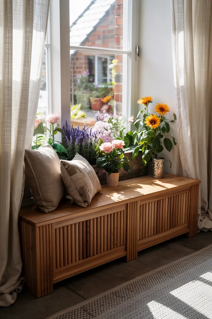 Elegante Lösung zur Integration einer Sitzbank, die den Gaszähler stilvoll kaschiert und gleichzeitig zusätzlichen Sitzkomfort bietet. Perfekt für moderne Wohnräume.