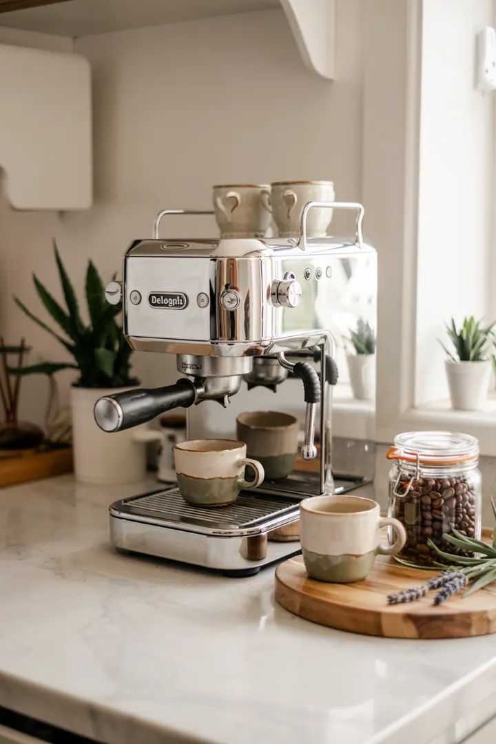 Elegante Kaffeekreation mit stilvoller Brühtechnik, die das Aroma perfekt entfaltet und die Sinne verwöhnt. Ideal für Kaffeeliebhaber.