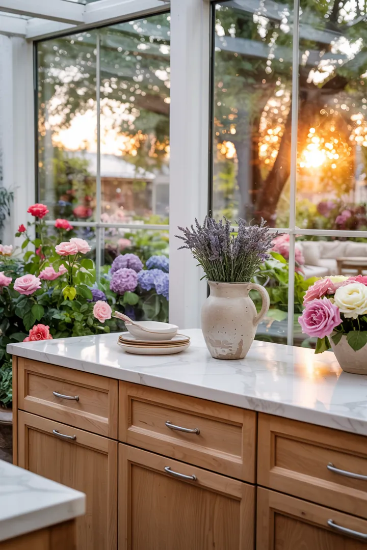 Moderne Küchenumgebung mit stilvollen grauen Akzenten und warmen Holztönen, die eine natürliche Alternative zu herkömmlichen Designs bietet.