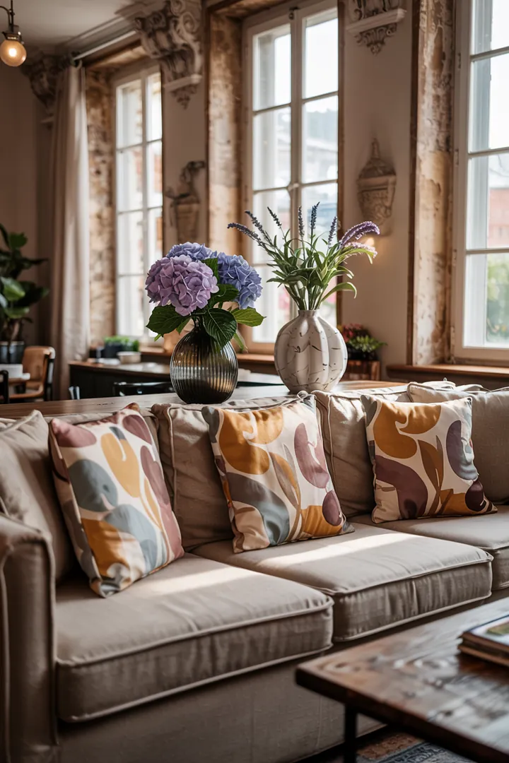 Ein einladendes, modernes Möbelstück in sanften Tönen, ideal für gemütliche Abende und kreative Raumgestaltungen beim Renovieren.