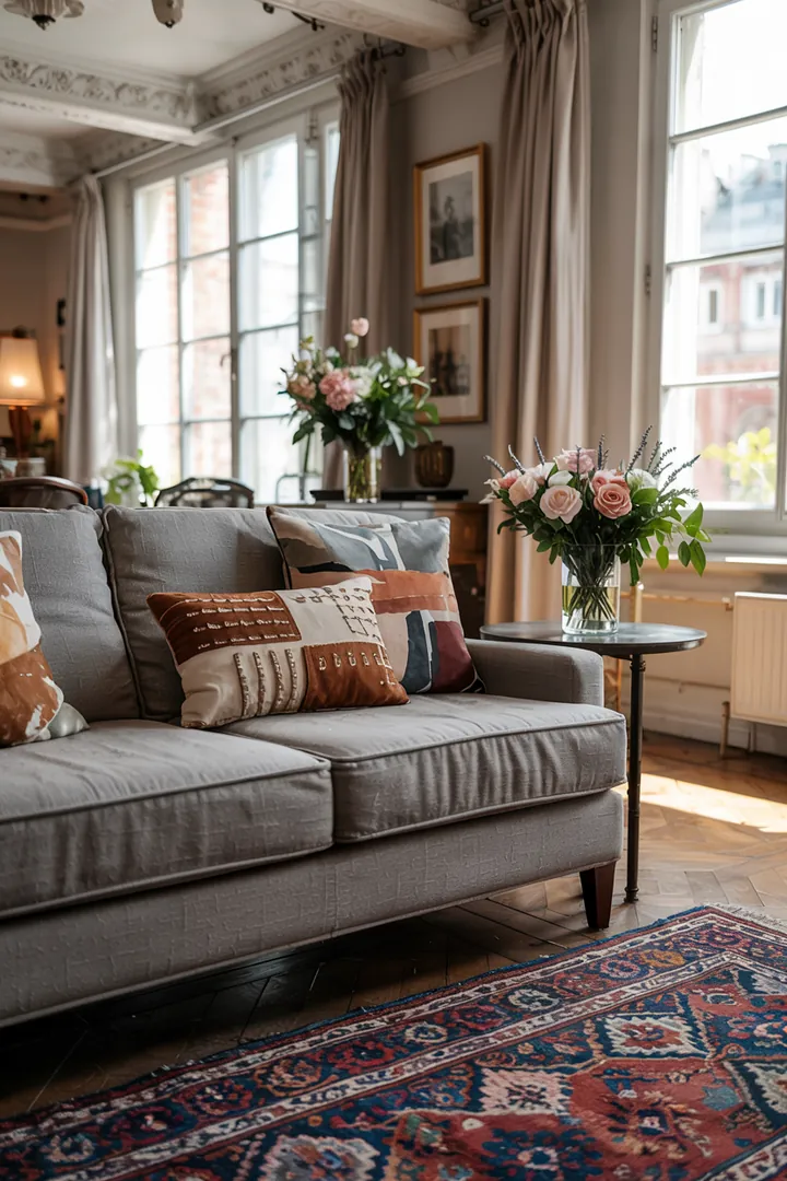 Ein stilvoller Sessel in einem charmanten, historischen Wohnraum, der perfekt für die Einrichtung eines Altbaus geeignet ist.