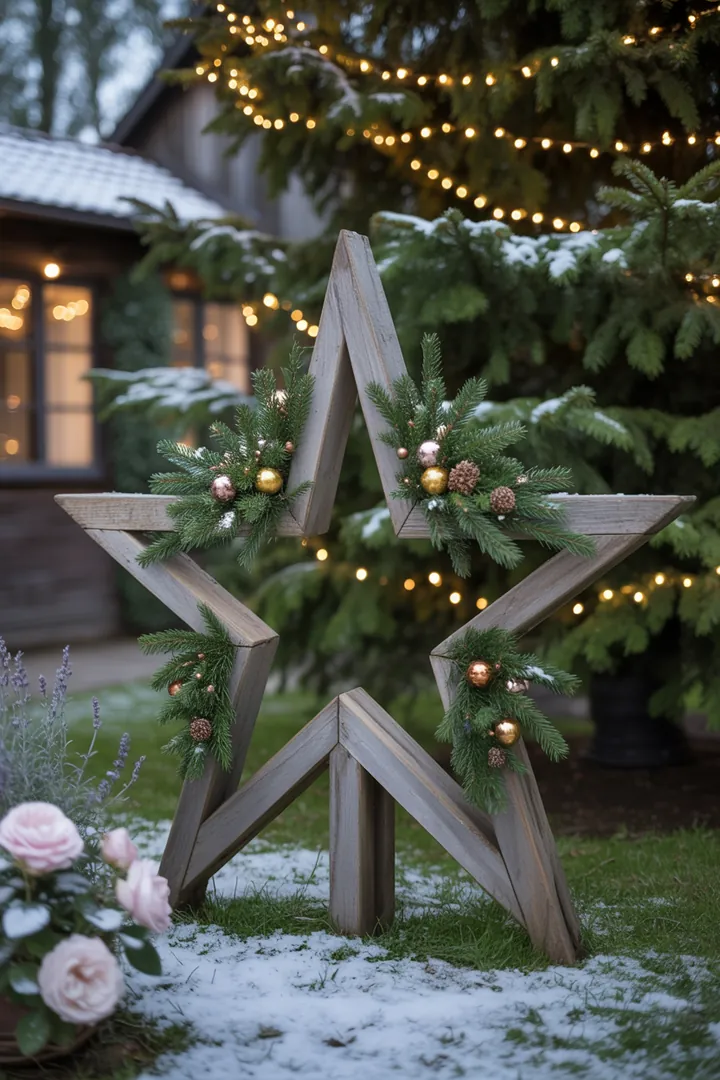 "Handgefertigte Holzdekorationen für festliche Anlässe, inspiriert von der winterlichen Jahreszeit und kreativen Bastelideen für die Weihnachtszeit."