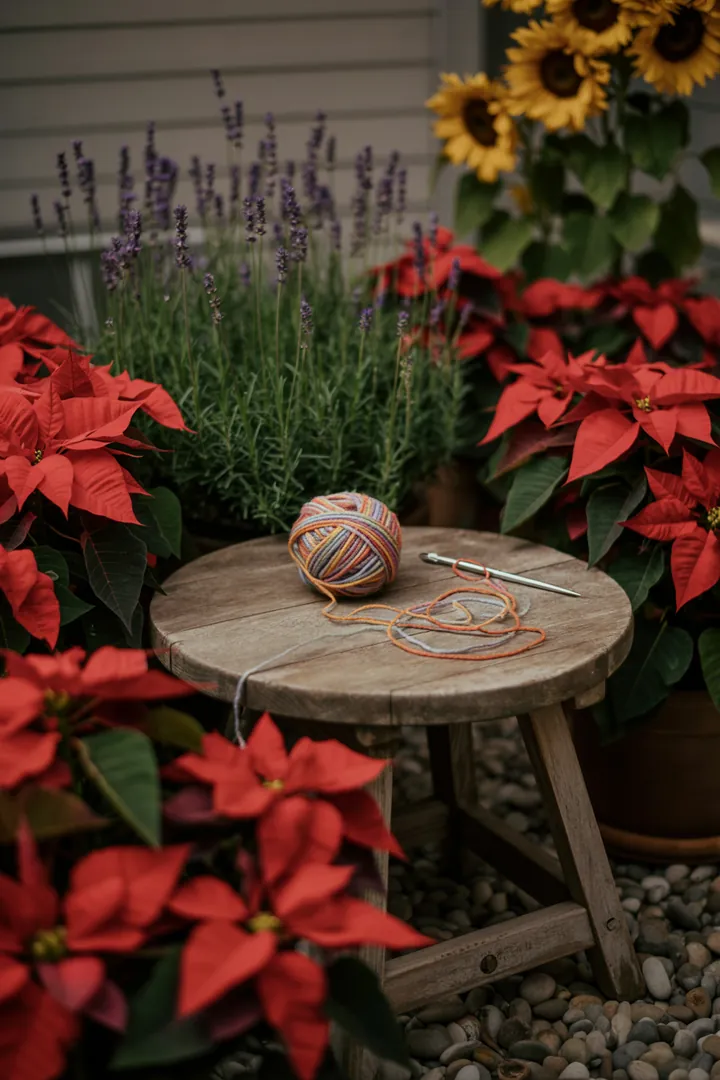 Ein handgefertigter, dekorativer Stern aus Garn, ideal für festliche Weihnachtsdekoration, die mit Häkeln techniken gestaltet wurde.