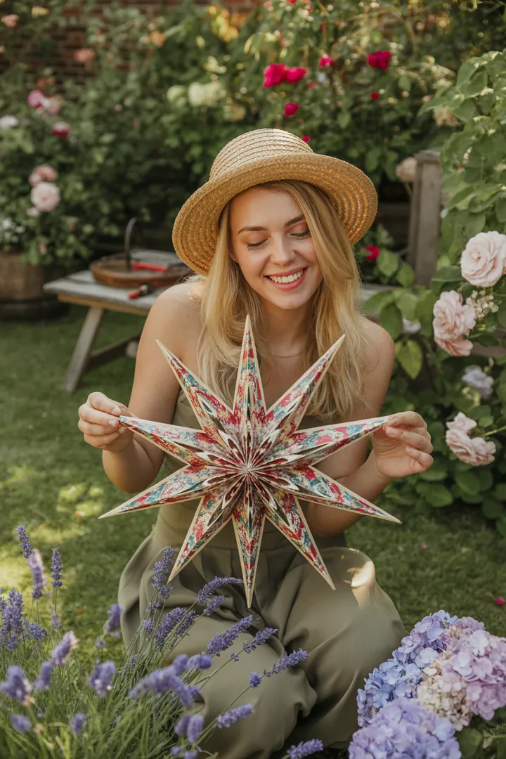 Bastelvorlage für festliche Dekoration aus Papier mit kreativen Ideen für die Weihnachtszeit. Perfekt für DIY-Projekte und festliche Stimmung.