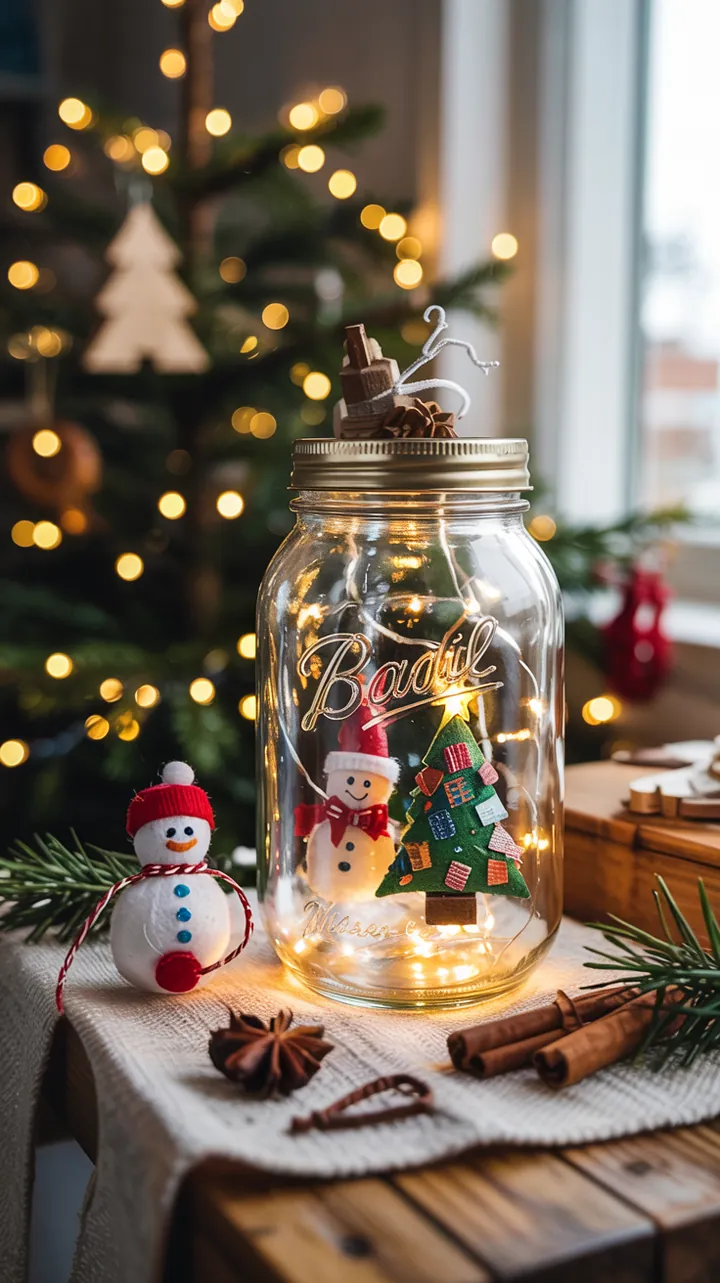 Buntes, handgefertigtes Weihnachtsornament inspiriert von beliebten Märchenfiguren, strahlend geschmückt mit festlichen Lichtern und Glanz.