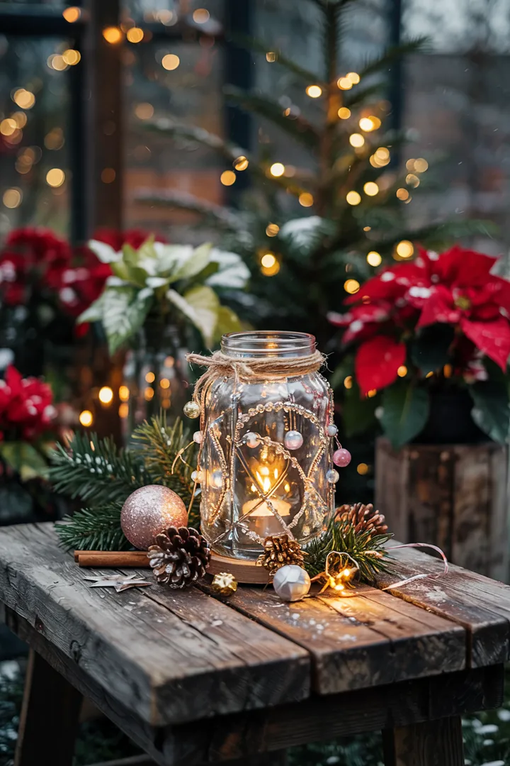 Bastelprojekt mit einzigartigen Teelichthaltern und inspirierenden Ideen für festliche Weihnachtskarten, ideal für kreative Köpfe.