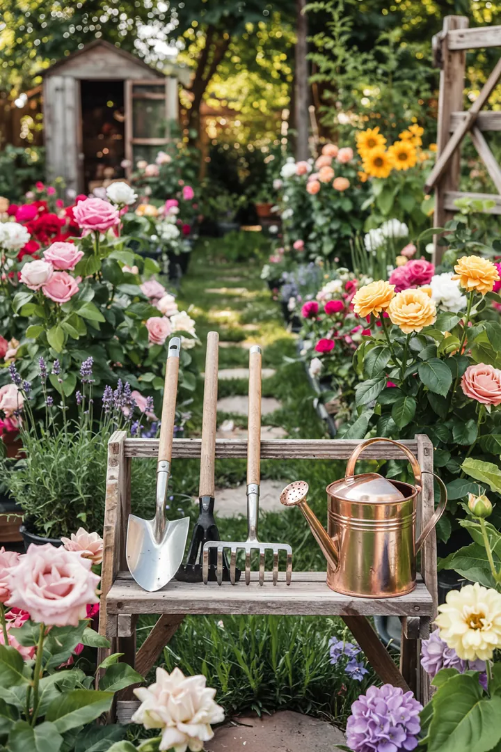 Ein kreatives, handgefertigtes Projekt zur Organisation von Gartengeräten, ideal für Heimwerker, die ihren Außenbereich verbessern möchten.