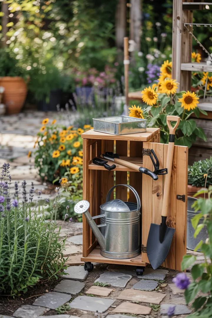 Praktische Lösung zur Aufbewahrung von Schaufeln und ähnlichen Werkzeugen, idealer Gerätehalter für Ordnung und einfachen Zugriff im Garten oder Werkstatt.
