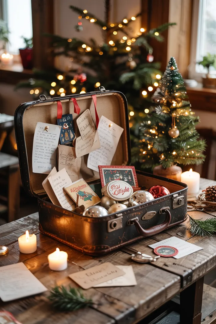 Eine handgefertigte Weihnachtskrippe mit sanfter Beleuchtung, die das Königskind in einer besinnlichen Szene der Weihnachtsgeschichte darstellt.