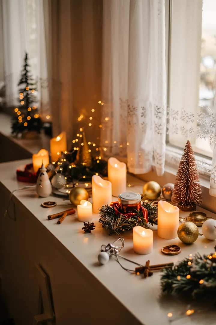 Eine zauberhafte Arrangement aus einzigartigen Elementen, die eine außergewöhnliche Atmosphäre für festliche Anlässe schaffen. Perfekt für inspirierende Gestaltungsideen.