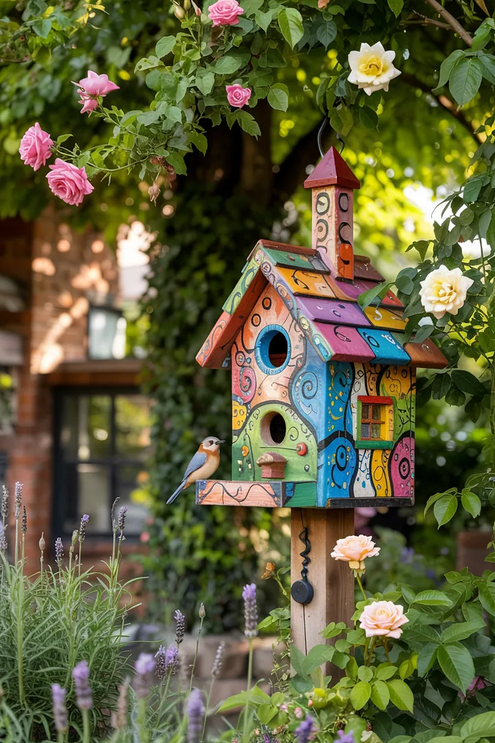 Ein handgefertigter Nistplatz aus Holz, ideal für Vögel, um ihre Eier sicher abzulegen und ihre Jungen aufzuziehen.