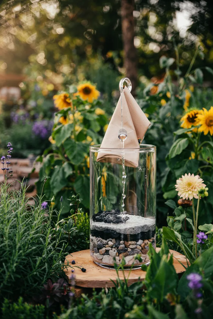 Anleitung zum Selbstbau eines innovativen Filters für die effektive Wasseraufbereitung, ideal für nachhaltige Projekte und umweltbewusste DIY-Enthusiasten.