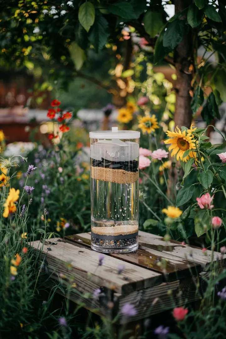 "Farbenfrohe Sommeraktivität für Kinder, die Kreativität und Experimentierfreude weckt, ideal für DIY-Projekte im Freien."