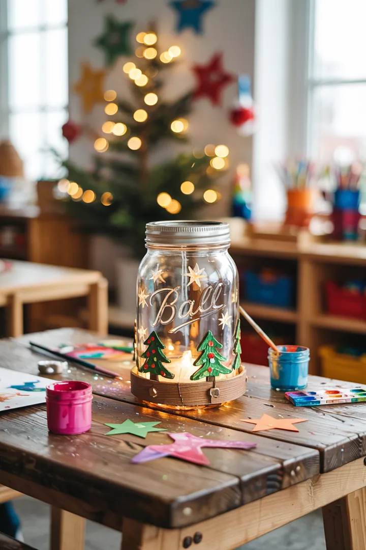„Handgefertigtes, festliches Lichtobjekt aus Glas, ideal für die kreative Weihnachtsdekoration und stimmungsvolle Abende.“