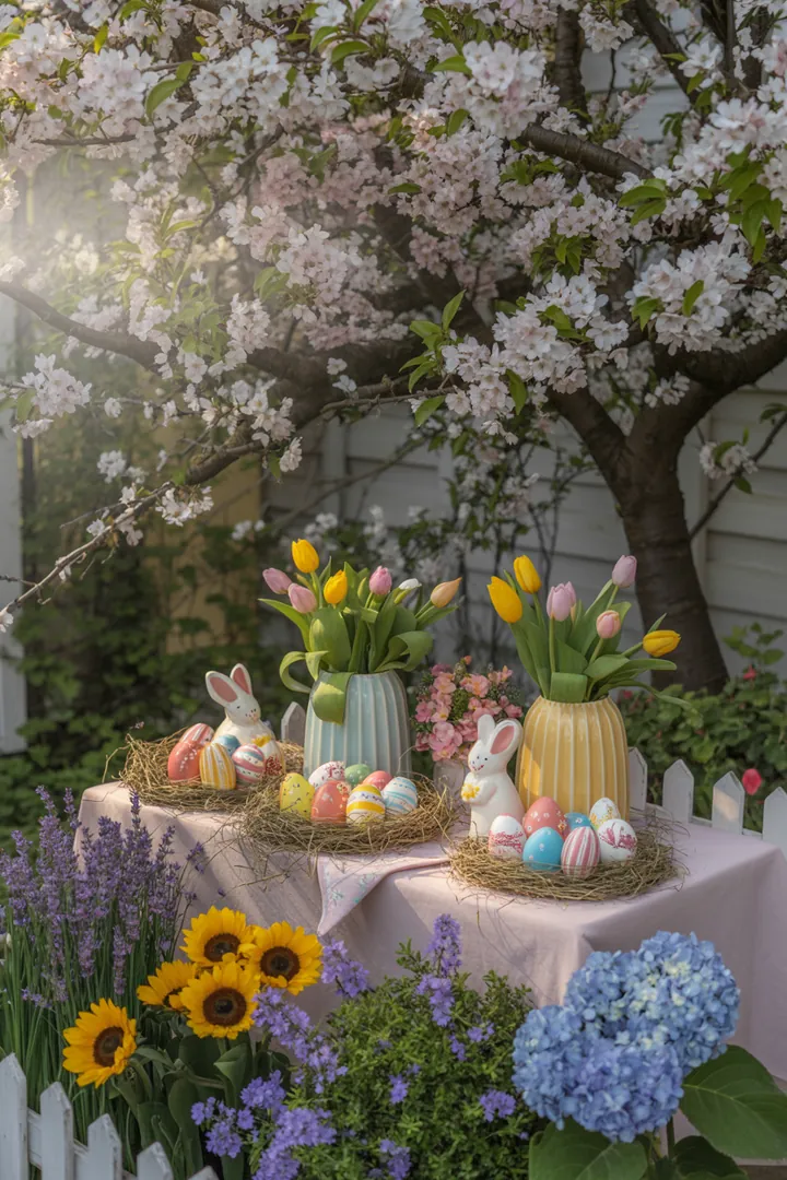 Bunte Frühlingskränze und stilvolle Türdekorationen für den Garten verleihen jedem Außenbereich ein einladendes Flair. Ergänzen Sie Ihre Blumendeko mit farbenfrohen Pflanzgefäßen und frischen Akzenten aus Gartenmöbeln und DIY-Elementen.