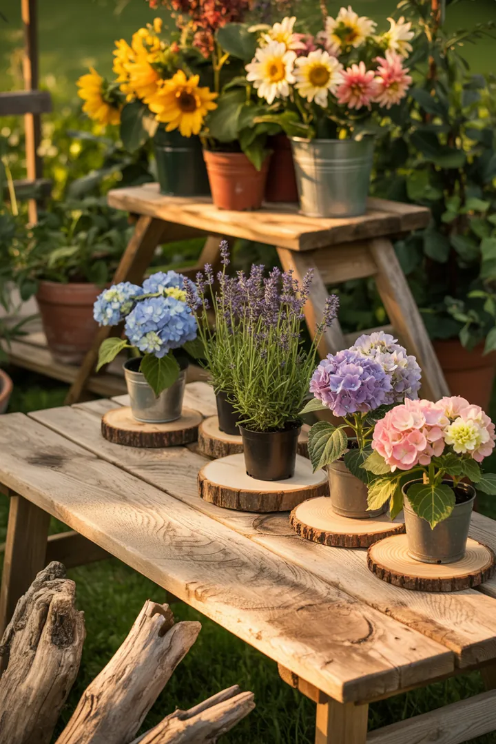 Bunte Frühlingskränze und kreative Türdekorationen aus Blumen und Naturmaterialien, die den Garten in ein blühendes Paradies verwandeln.