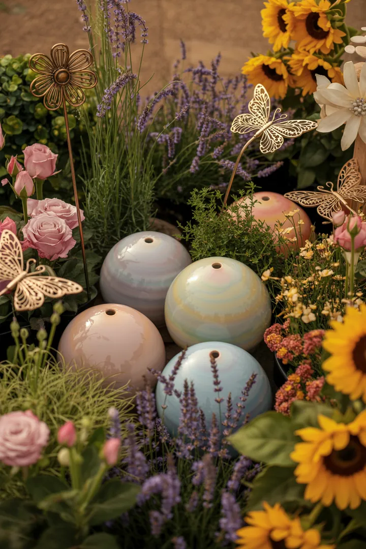 Fröhliche Frühlingskränze und farbenfrohe Türdekorationen schmücken den Garten, während lebendige Pflanzgefäße und kreative Upcycling-Elemente eine einladende Atmosphäre schaffen. Entdecken Sie stilvolle Outdoor-Textilien, farbige Accessoires und DIY-Deko für eine fröhliche Frühlingszeit im Freien.