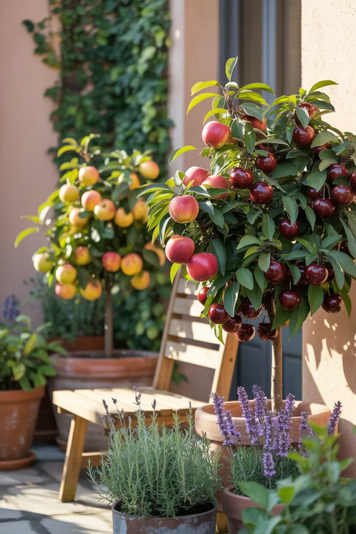 Bunte Frühlingslandschaft mit blühenden Pflanzen, gemütlichen Sitzbereichen und strukturierten Beeten, die ein einladendes Ambiente für Naturfreunde schaffen und die Tierwelt anziehen.