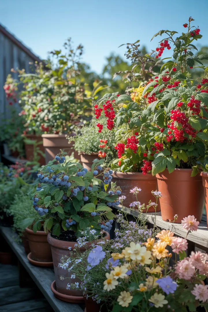 Bunte Frühlingslandschaft mit blühenden Pflanzen, harmonischen Farben und neu gestalteten Sitzbereichen. Ideale Gartengestaltung für tierfreundliche Oasen und fruchttragende Bäume.