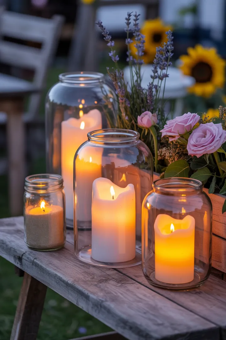 Bunte Frühlingslandschaft mit blühenden Pflanzen, gemütlichen Sitzbereichen und harmonischen Strukturen für kleine Gärten, ideal für Vogel- und Insektenfreunde.