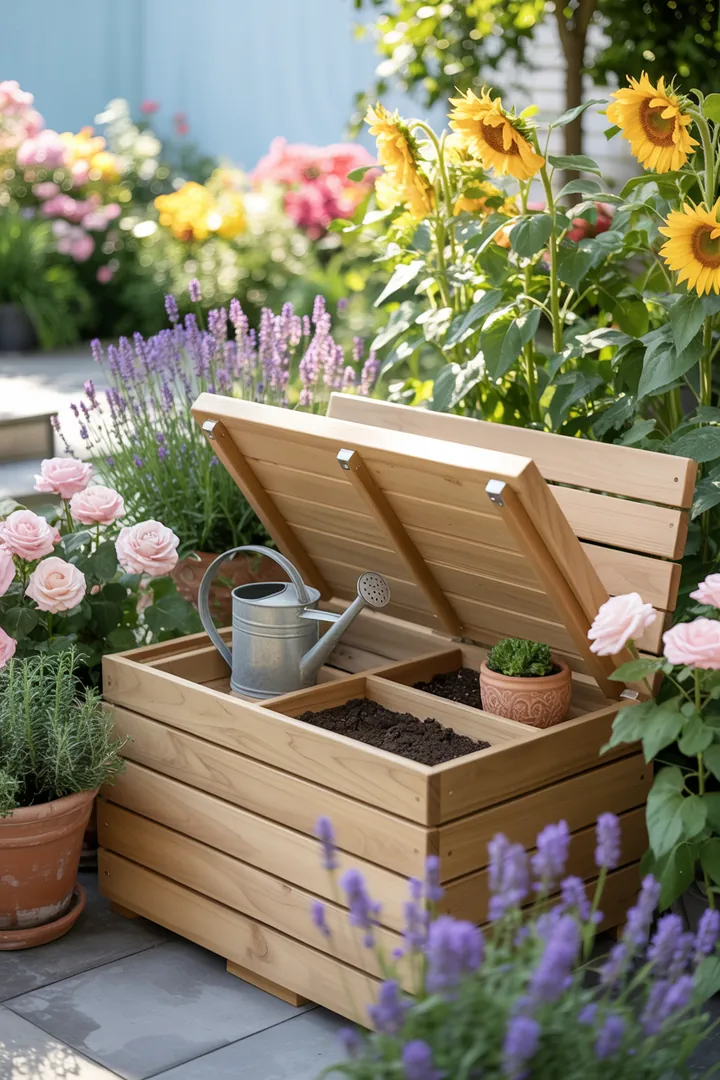 Bunt blühende Pflanzen und innovative Gestaltungsideen für kleine Gärten im Frühling, die eine harmonische Atmosphäre schaffen und die Tierwelt anziehen.