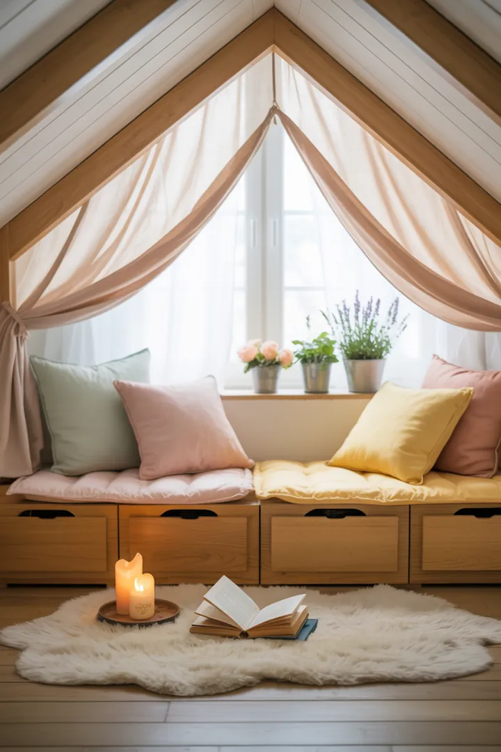 Ein stilvolles Wandregal aus Holz, gefüllt mit dekorativen Kisten und einem modernen Schrank, der für Ordnung sorgt.