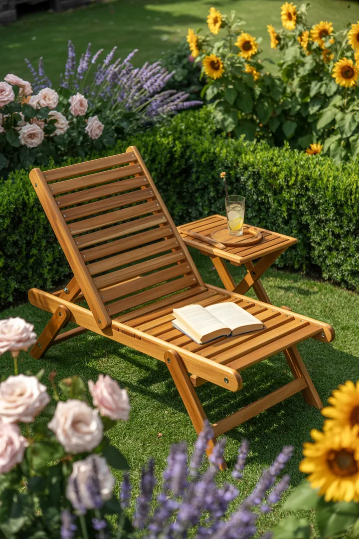 Ein kreatives DIY-Projekt zeigt eine stilvolle Gartenmöbel-Kreation aus recyceltem Holz, ideal für nachhaltige Heimwerker und Gartenliebhaber.