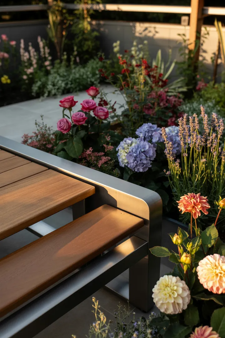 Elegante Sitzgruppe im Freien, vereint stilvolle Formen und moderne Ästhetik, ideal für zeitgemäße Outdoor-Gestaltung und aktuelle Einrichtungstrends.