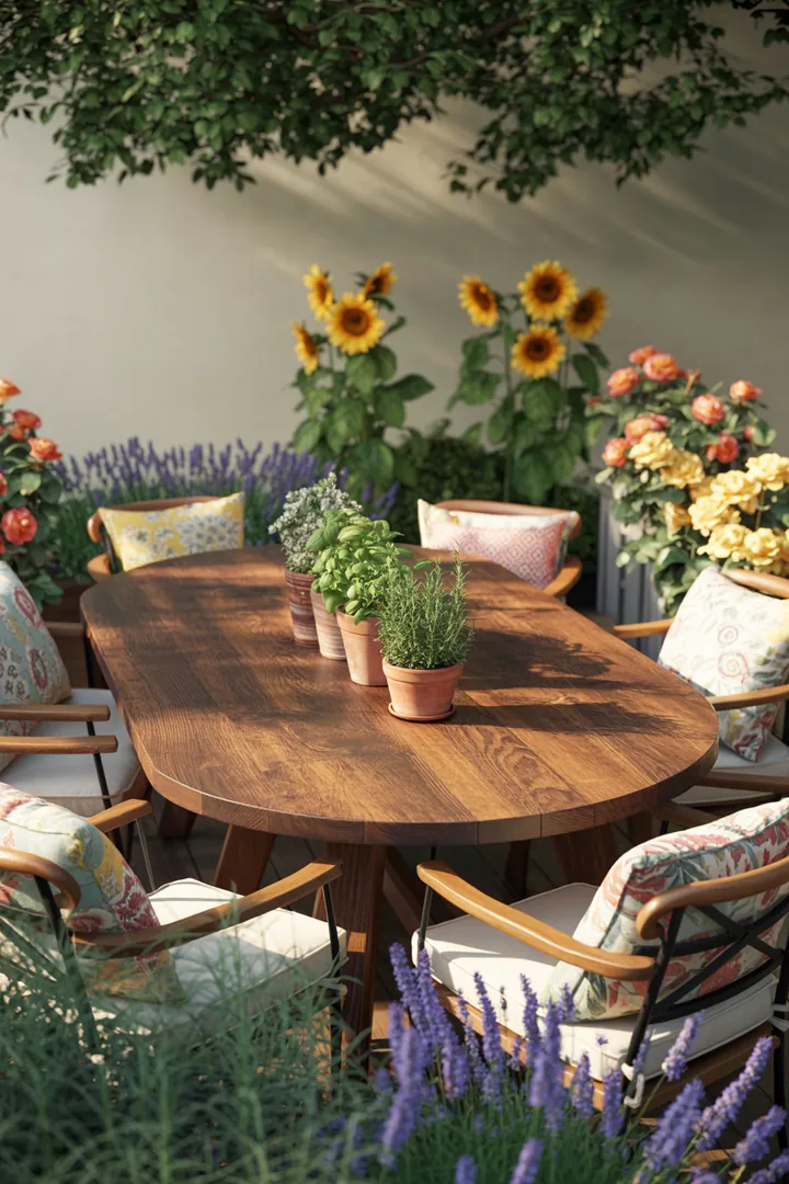 Elegante Möbel für den Außenbereich, die durch zeitgemäße Gestaltung und hochwertige Materialien bestechen, ideal für stilvolle Gartengestaltung.