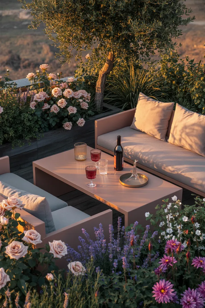 Elegante Gartenmöbel in zeitgemäßem Stil, die durch ihre moderne Optik und hochwertige Verarbeitung bestechen, ideal für stilvolles Outdoor-Design.