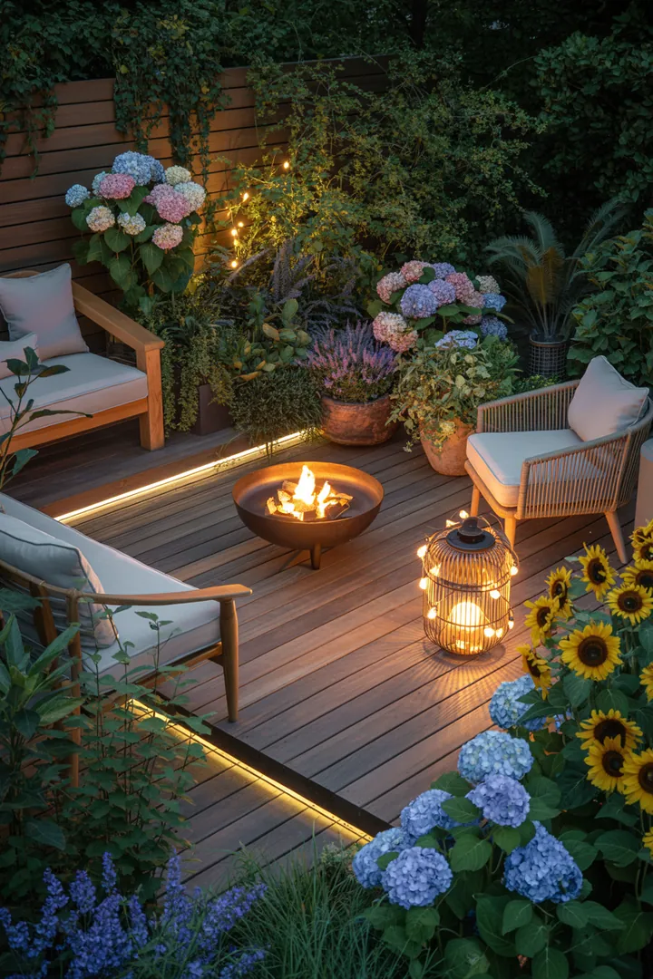 „Gemütliche Outdoor-Oase mit stilvollen Möbel-Kombinationen und kreativen Ideen für eine inspirierende Terrassengestaltung.“