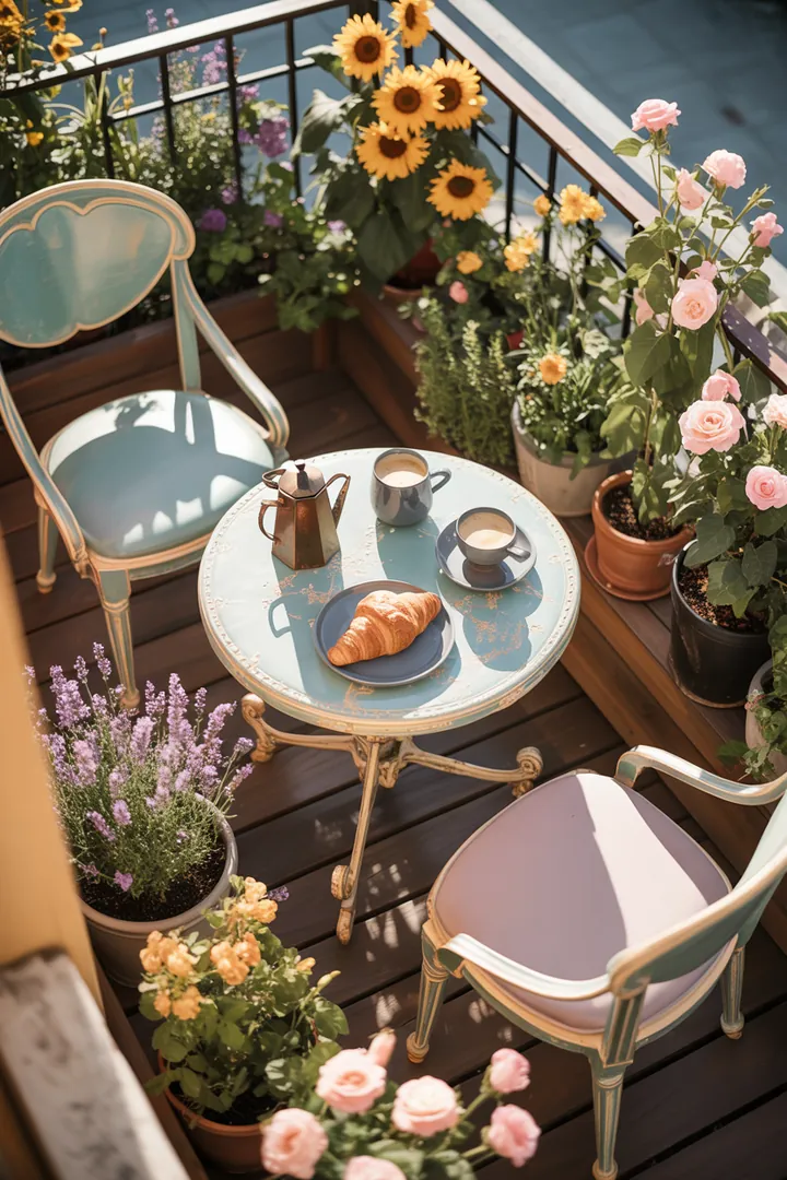 Ein stilvolles Set für das Essen im Freien, bestehend aus einem eleganten Esstisch und passenden Stühlen, ideal für entspannte Stunden im Garten.