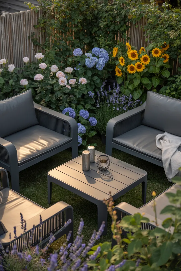 Ein Handwerker verleiht einer Holzbank frischen Glanz durch sorgfältige Pflege und einen neuen Anstrich, um die Gartenmöbel optisch aufzuwerten.